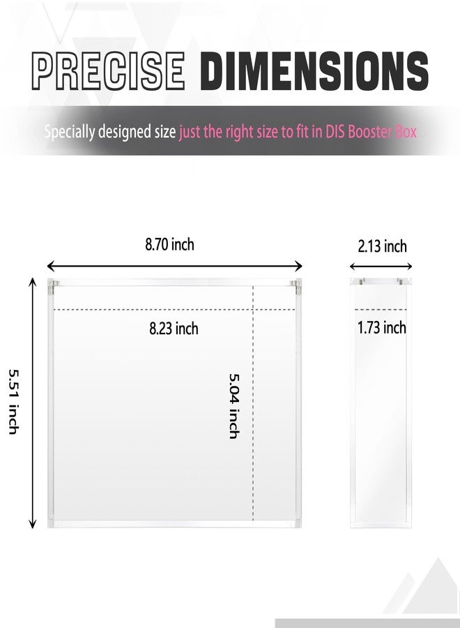 DEDC Acrylic Display Case Compatible with Lorcana Booster Box by Sliding Lid Premium UV-Protected, 6 + 5mm Thick Ideal Gifts for Collectors, Game Box Not Included - Image 2